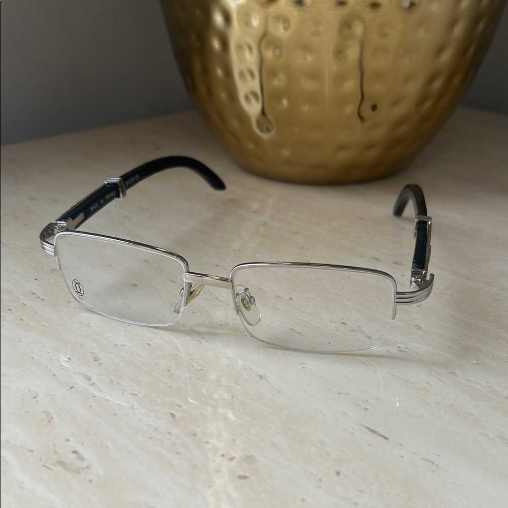 Elegant Black and Silver Eyeglasses